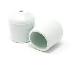 100 Pack Chair Leg Caps For Party Rental Style Plastic Folding Chairs, Fits 3/4 Inch Dia. Frame, Protect Floors White