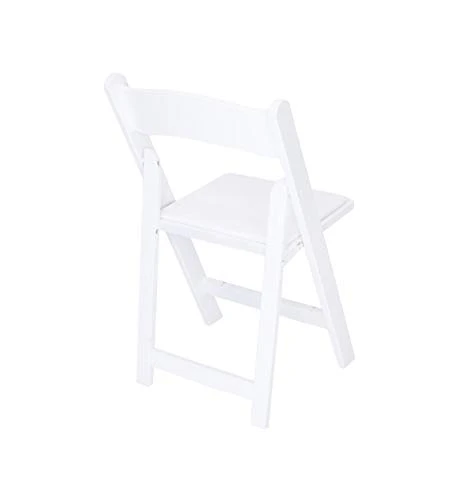 Rhino Series Wood Folding Chair (4 Pack) - Garden & Indoor/Outdoor Use - Perfect For Events, Weddings And Party Rentals - Durable, Storable, And Lightweight (White) 4 Rhino Series Wood Folding Chair (4 Pack) - Garden & Indoor/Outdoor Use - Perfect For Events, Weddings And Party Rentals - Durable, Storable, And Lightweight (White) - Image 2