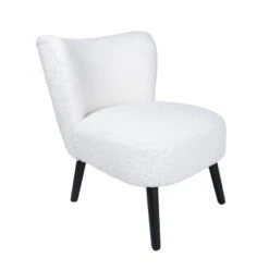 Artos Modern Velvet Upholstered Dining Chair With Metal Legs For Home Kitchen Bedroom Living Room (White)