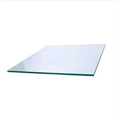 35" Square Clear Tempered Glass Table Top 3/8" Thick - Flat Polish Edge 4 35" Square Clear Tempered Glass Table Top 3/8" Thick - Flat Polish Edge - Image 2