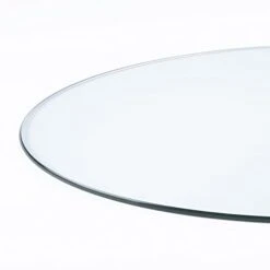 42" Round Clear Tempered Glass Table Top 3/8" Thick Pencil Edge