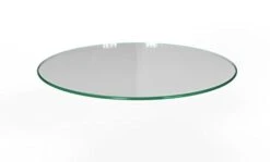 Milan Round Pencil Edge Glass Top, 30 Inch, Clear