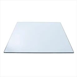 35" Square Clear Tempered Glass Table Top 3/8" Thick - Flat Polish Edge
