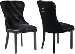 Chairus Dining Chairs Set Of 2 With Tufted High Back, Velvet Upholstered Dining Room Chairs Modern Elegant Nailhead Trim Ring Pull - Ivory 2PCS 29 Chairus Dining Chairs Set Of 2 With Tufted High Back, Velvet Upholstered Dining Room Chairs Modern Elegant Nailhead Trim Ring Pull - Ivory 2PCS -Home Table Chair Store 310Q25O9fzL. AC