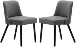 MINCETA Dining Chair,Morden Wood Leg Upholstered Kitchen Chair Set Of 2,PU In Cream White 25 MINCETA Dining Chair,Morden Wood Leg Upholstered Kitchen Chair Set Of 2,PU In Cream White -Home Table Chair Store 310QAYWEjvL. AC