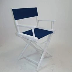 Gold Medal Contemporary 18" Table Height White Frame Directors Chair With Sunbrella Cover Set - Marine Blue 28 Gold Medal Contemporary 18" Table Height White Frame Directors Chair With Sunbrella Cover Set - Marine Blue -Home Table Chair Store 310l7stHNuL. AC