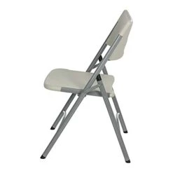 OEF Furnishings (4 Pack Heavy Duty Indoor/Outdoor Plastic Folding Chair, Light Grey -Home Table Chair Store 312h0BR1LyL