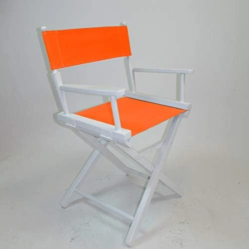 Gold Medal Contemporary 18" Table Height White Frame Directors Chair With Sunbrella Cover Set - Marine Blue 16 Gold Medal Contemporary 18" Table Height White Frame Directors Chair With Sunbrella Cover Set - Marine Blue - Image 14