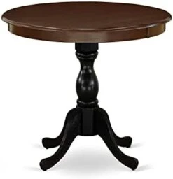 East West Furniture Mid Century Dining AMT-NLW-TP Wood Kitchen Table With Natural Round Tabletop And 36 X 29.5-Linen White Finish 30 East West Furniture Mid Century Dining AMT-NLW-TP Wood Kitchen Table With Natural Round Tabletop And 36 X 29.5-Linen White Finish -Home Table Chair Store 314Y6OwKCUL. AC