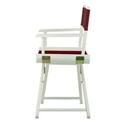 Casual Home 18" Director's Chair White Frame With Burgundy Canvas 11 Casual Home 18" Director's Chair White Frame With Burgundy Canvas -Home Table Chair Store 314re7lWLPL