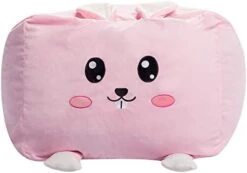 Posh Creations Large Bean Bag Soft Cozy Animal Chair For Bedrooms, Kids Lounger, Large-24 Inch, Chevron Green And White (sdfds) -Home Table Chair Store 3164tsBkRL. AC