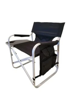 Professional EZ Travel Collection, Deluxe Folding Directors Chair, Foldable Chair With Side Table And Cup Holder XL Comfort Design