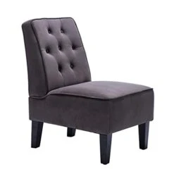 Annjoe Armless Accent Chair, Button Tufted Slipper Chair Side Chair Single Sofa For Dining Room Living Room Bedroom Funiture (Set Of 2) -Home Table Chair Store 317EMh99GLL