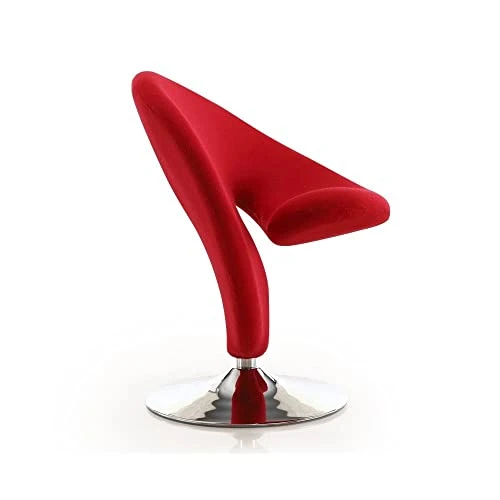 Ceets Ziggy Swivel Accent Chair, 26 X 24 X 30.7, Red 5 Ceets Ziggy Swivel Accent Chair, 26 X 24 X 30.7, Red - Image 3