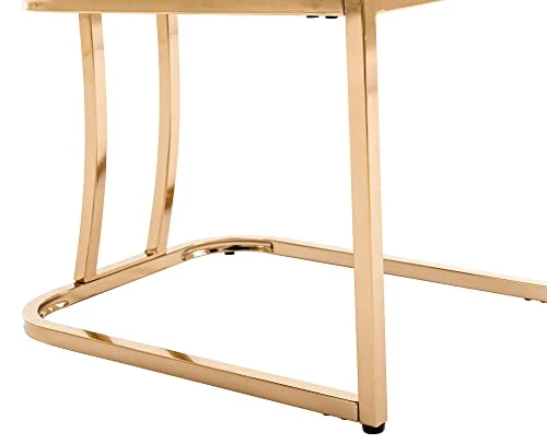 VESCASA Velvet Upholstered Dining Chairs With Back, Mid Century Modern Dining Chairs With Gold Metal Frame For Dining Room, Restaurant, Kitchen, Set Of 4, Grey 7 VESCASA Velvet Upholstered Dining Chairs With Back, Mid Century Modern Dining Chairs With Gold Metal Frame For Dining Room, Restaurant, Kitchen, Set Of 4, Grey - Image 5