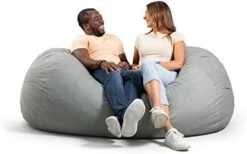 Big Joe Fuf Large Foam Filled Bean Bag Chair With Removable Cover, Black Lenox, 4ft Big 22 Big Joe Fuf Large Foam Filled Bean Bag Chair With Removable Cover, Black Lenox, 4ft Big -Home Table Chair Store 318YKkrDZ4L. AC