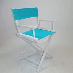 Gold Medal Contemporary 18" Table Height White Frame Directors Chair With Sunbrella Cover Set - Marine Blue 18 Gold Medal Contemporary 18" Table Height White Frame Directors Chair With Sunbrella Cover Set - Marine Blue -Home Table Chair Store 31960gmn9HL. AC
