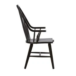 Liberty Furniture Industries Windsor Back Arm Chair, W25 X D25 X H41, Black -Home Table Chair Store 31A7MBAUZdL