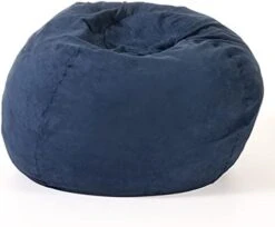 Great Deal Furniture Selena Traditional 5 Foot Suede Bean Bag (Cover Only), Midnight Blue 18 Great Deal Furniture Selena Traditional 5 Foot Suede Bean Bag (Cover Only), Midnight Blue -Home Table Chair Store 31AgS3d5UPL. AC