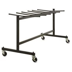 Lorell Folding Chair Trolley, Black -Home Table Chair Store 31B7862N1ZL