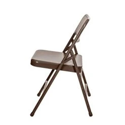 OEF Furnishings Triple Brace Steel Folding Chair, Brown -Home Table Chair Store 31BxG8WSAbL
