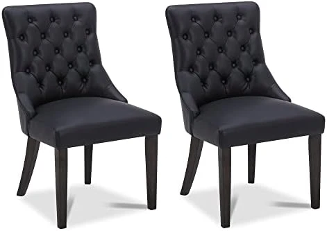 CHITA Farmhouse Tufted Dining Chairs, Modern Upholstered Chairs, High Back Dining Room Chairs Set Of 2,Blue 16 CHITA Farmhouse Tufted Dining Chairs, Modern Upholstered Chairs, High Back Dining Room Chairs Set Of 2,Blue - Image 14