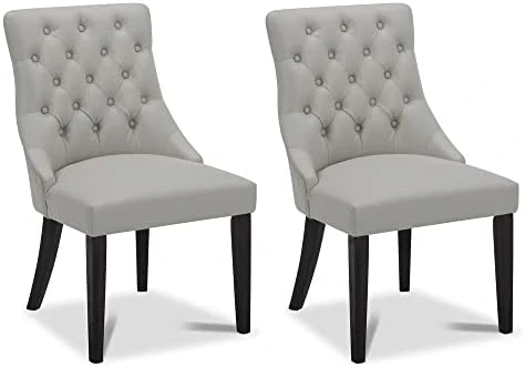 CHITA Farmhouse Tufted Dining Chairs, Modern Upholstered Chairs, High Back Dining Room Chairs Set Of 2,Blue 8 CHITA Farmhouse Tufted Dining Chairs, Modern Upholstered Chairs, High Back Dining Room Chairs Set Of 2,Blue - Image 6