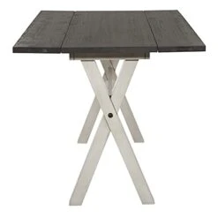 OSP Home Furnishings Flip-Top Expanding Desk To Dining Table, Charcoal Finish -Home Table Chair Store 31DbdHF7RqL