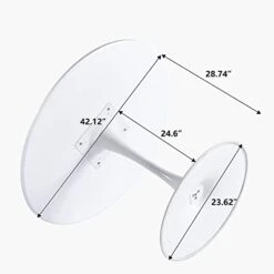 42" Round Dining Table White Tulip Table Mid-Century Dining Table With Round MDF Table Top, Pedestal Dining Table, End Table Leisure Coffee Table 10 42" Round Dining Table White Tulip Table Mid-Century Dining Table With Round MDF Table Top, Pedestal Dining Table, End Table Leisure Coffee Table -Home Table Chair Store 31Dm5tEnvqL