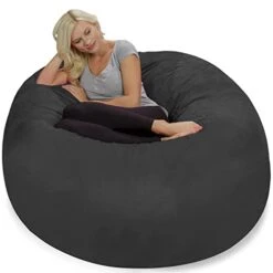 Chill Sack Bean Bag Chair: Giant 5' Memory Foam Furniture Bean Bag - Big Sofa With Soft Micro Fiber Cover - Dark Gray 20 Chill Sack Bean Bag Chair: Giant 5' Memory Foam Furniture Bean Bag - Big Sofa With Soft Micro Fiber Cover - Dark Gray -Home Table Chair Store 31FqnSAIhhL