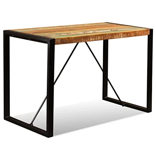 VidaXL Dining Table Solid Reclaimed Wood Vintage 47.2" Kitchen Dining Room 7 VidaXL Dining Table Solid Reclaimed Wood Vintage 47.2" Kitchen Dining Room - Image 5