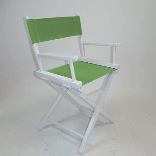 Gold Medal Contemporary 18" Table Height White Frame Directors Chair With Sunbrella Cover Set - Marine Blue 12 Gold Medal Contemporary 18" Table Height White Frame Directors Chair With Sunbrella Cover Set - Marine Blue - Image 10