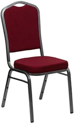 Flash Furniture HERCULES Series Crown Back Stacking Banquet Chair In Black Vinyl - Gold Vein Frame -Home Table Chair Store 31HpWDVbRGL. AC