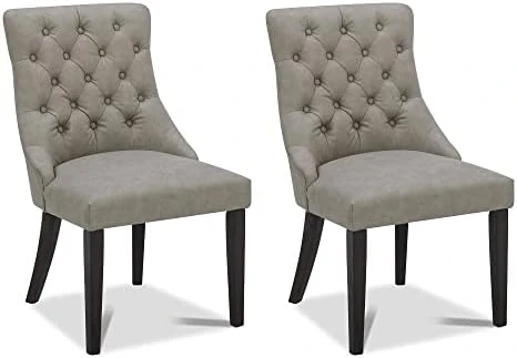 CHITA Farmhouse Tufted Dining Chairs, Modern Upholstered Chairs, High Back Dining Room Chairs Set Of 2,Blue 13 CHITA Farmhouse Tufted Dining Chairs, Modern Upholstered Chairs, High Back Dining Room Chairs Set Of 2,Blue - Image 11