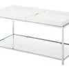 Convenience Concepts Palm Beach Coffee Table With Shelf And Removable Trays, White 1 Convenience Concepts Palm Beach Coffee Table With Shelf And Removable Trays, White -Home Table Chair Store 31Iryob30qL