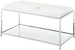 Convenience Concepts Palm Beach Coffee Table With Shelf And Removable Trays, White 15 Convenience Concepts Palm Beach Coffee Table With Shelf And Removable Trays, White -Home Table Chair Store 31Iryob30qL. AC