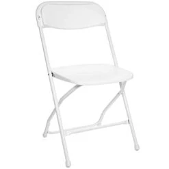 Rhino Series Plastic Folding Chair (5 Pack) - 800 Lb Static Tested - Perfect For Events And Party Rentals - Durable, Storable, And Lightweight (White)