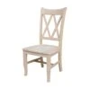 International Concepts Set Of Two Double X-Back Dining Chair, 19.9"W X 22"D X 41.3"H, Wood Unfinished -Home Table Chair Store 31Kp9Hm7KsL