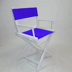 Gold Medal Contemporary 18" Table Height White Frame Directors Chair With Sunbrella Cover Set - Marine Blue 31 Gold Medal Contemporary 18" Table Height White Frame Directors Chair With Sunbrella Cover Set - Marine Blue -Home Table Chair Store 31M5Z efVeL. AC