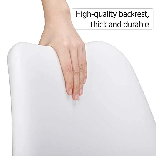 Topeakmart Dining Chairs DSW Chair Shell Armless Chairs With Beech Wood Legs And Soft Padded Mid Century Modern Side Chair Dining Room Living Room Bedroom Kitchen Chairs White, Set Of 4 7 Topeakmart Dining Chairs DSW Chair Shell Armless Chairs With Beech Wood Legs And Soft Padded Mid Century Modern Side Chair Dining Room Living Room Bedroom Kitchen Chairs White, Set Of 4 - Image 5