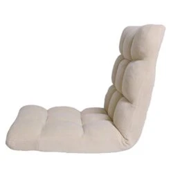 Loungie Super-Soft Folding Adjustable Floor Relaxing/Gaming Recliner Chair, Beige -Home Table Chair Store 31OabvCa4DL