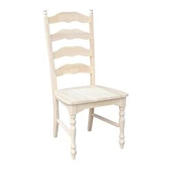 International Concepts Maine Ladderback Chairs, Wood, Set Of 2 -Home Table Chair Store 31POPWodJmL