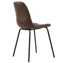 Thksbought Modern Chairs PU Leather Dining Chairs With Legs For Kitchen Living Room (Set Of 2 Dark Brown) -Home Table Chair Store 31Q6ohBQa3L