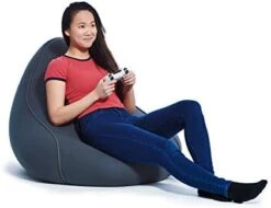 Yogibo Lounger Bean Bag For Adults, Teens, Personal Sized, Single Beanbag Lounge Chair With Raised Back For Gaming, Reading, And Relaxing, Removable, Washable Cover, Dark Gray -Home Table Chair Store 31QKydTnaHL. AC