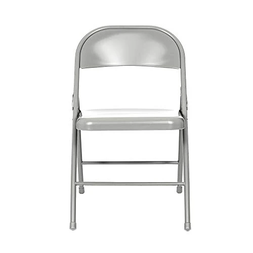 OEF Furnishings (4 Pack) Steel Folding Chairs, Grey 6 OEF Furnishings (4 Pack) Steel Folding Chairs, Grey - Image 4