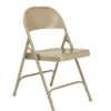 (4 Pack) National Public Seating 50 Series Choice All-Steel Folding Chair, Beige
