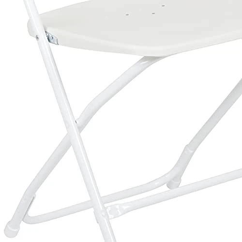 EMMA + OLIVER Set Of 2 White Stackable Folding Plastic Chairs - 650 LB Weight Capacity 7 EMMA + OLIVER Set Of 2 White Stackable Folding Plastic Chairs - 650 LB Weight Capacity - Image 5