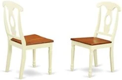 East West Furniture KEC-WHI-W Dining Chairs, Wood Seat -Home Table Chair Store 31T4xc6Xp0L. AC
