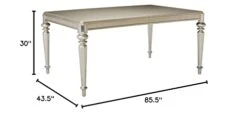 Coaster Home Furnishings Danette Rectangular Dining Table With Leaf Metallic Platinum 106471 -Home Table Chair Store 31U5rNPGEOL