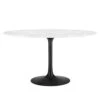 Modway Lippa 54" Round Artificial Marble Dining Table, Top, Black Base -Home Table Chair Store 31WQoTs7zDL